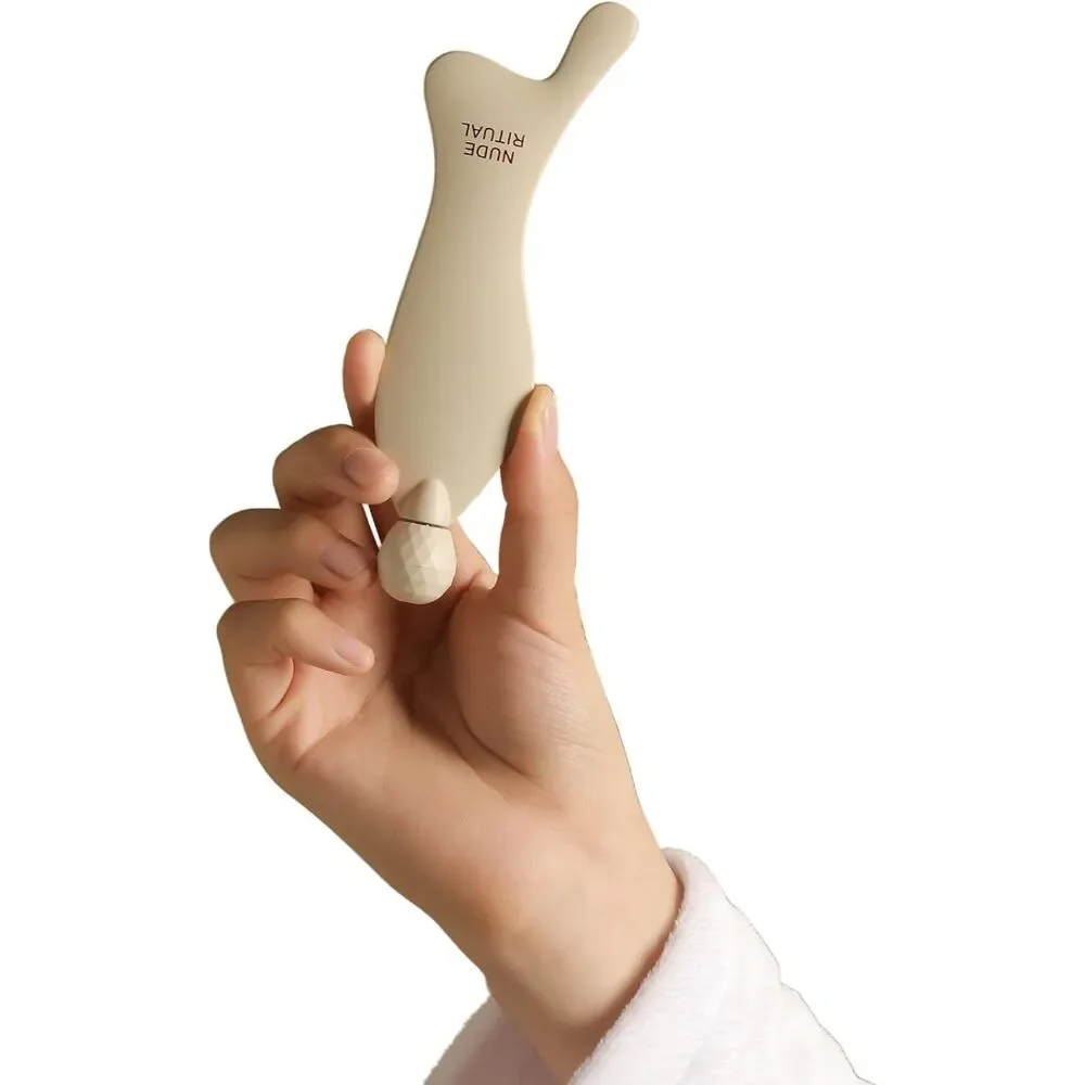 Nude Ritual 4-in-1 Gua Sha Tool Facial Sculpting Jawline Massager Travel Pouch